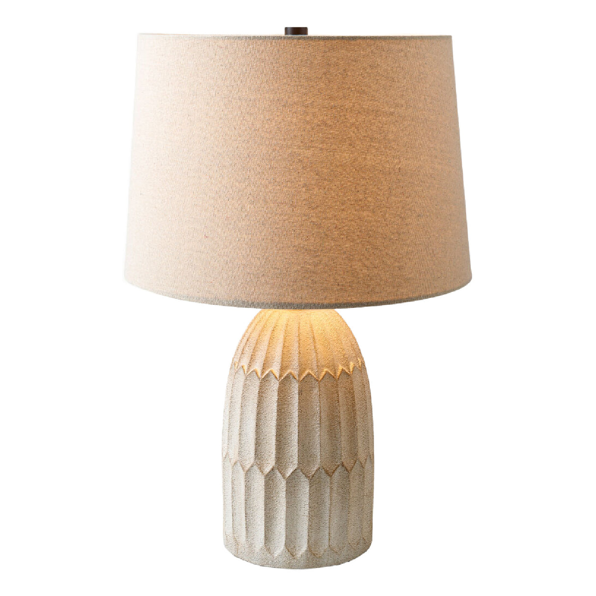   Modern European furniture - White Linen Accent Table Lamp - www.oroa.com | Oroa.com