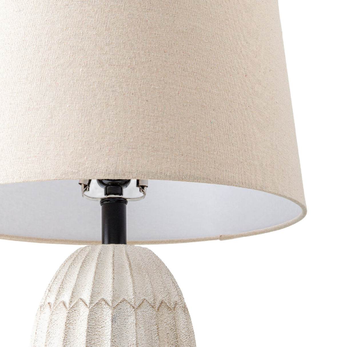   Modern European furniture - White Linen Accent Table Lamp - www.oroa.com | Oroa.com