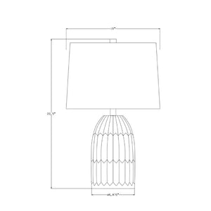  Modern European furniture - White Linen Accent Table Lamp - www.oroa.com | Oroa.com