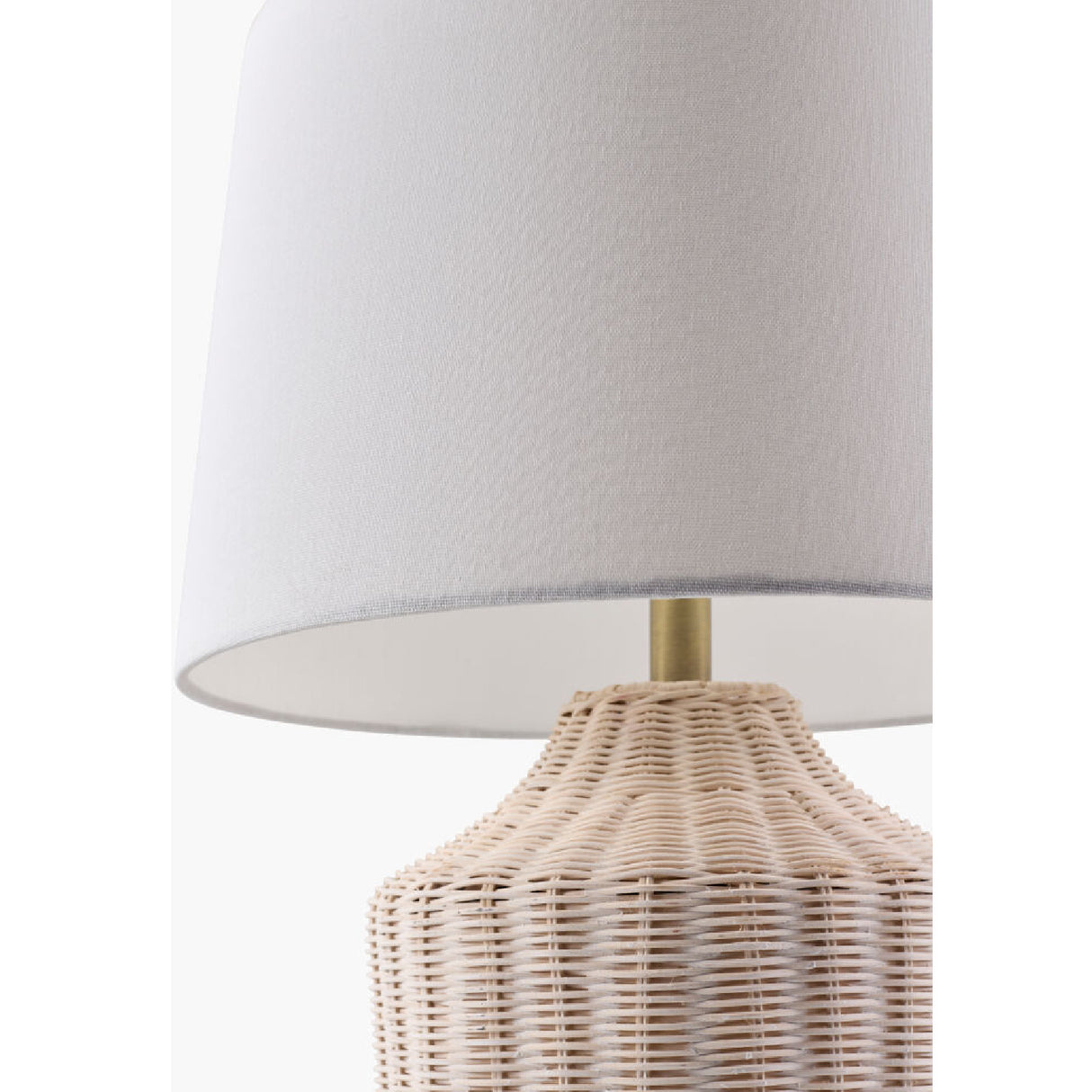   White Rattan Accent Table Lamp | Oroa.com