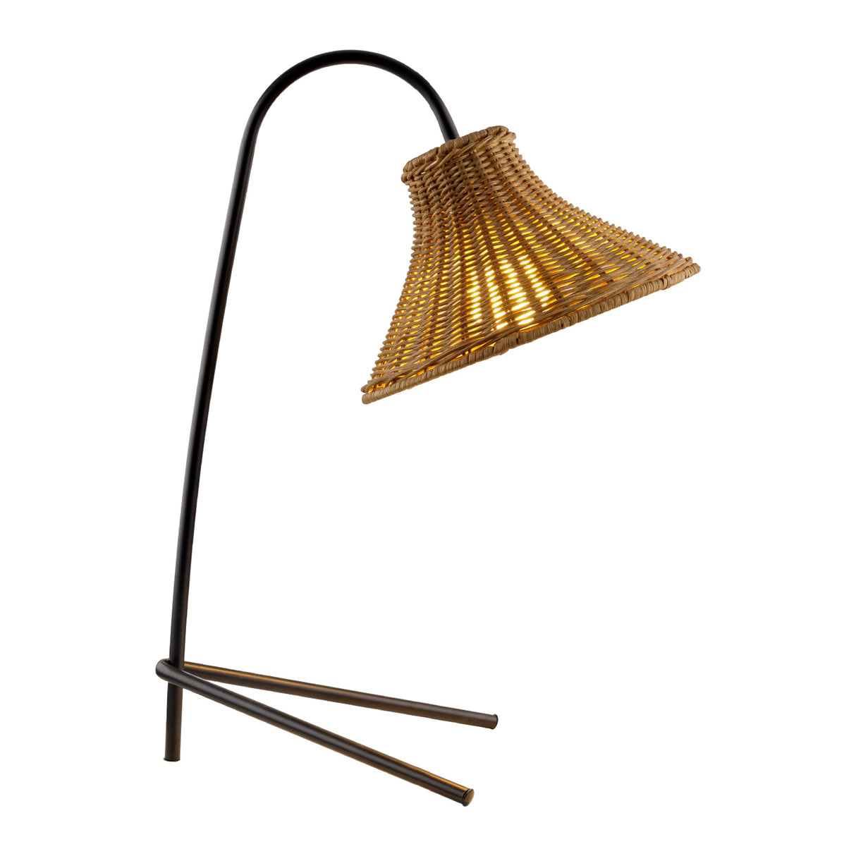   Modern European furniture - Tan Rattan Accent Table Lamp - www.oroa.com | Oroa.com