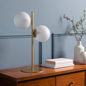   Modern European furniture - Dual White Glass Table Lamp - www.oroa.com | Oroa.com