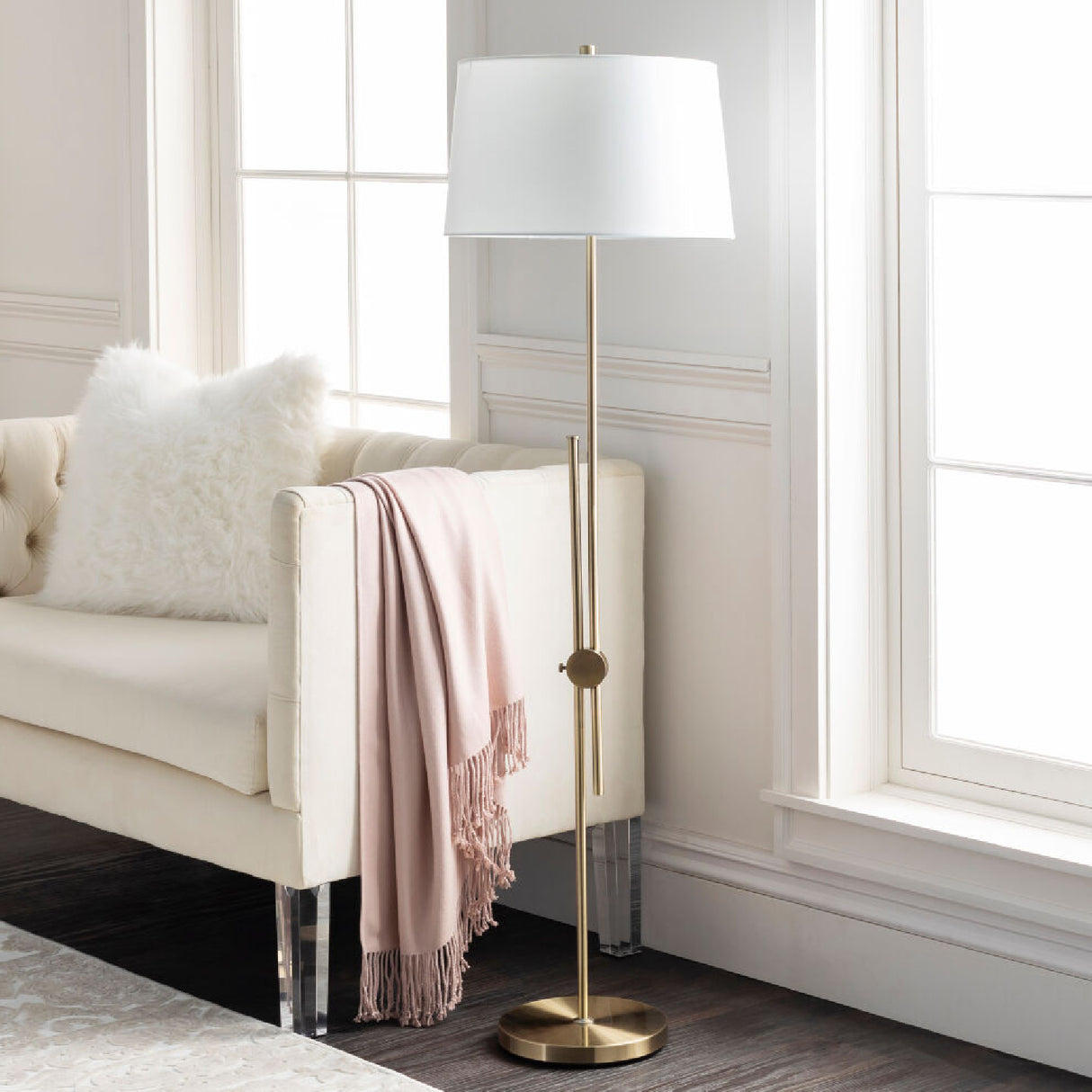   Antiqued Metallic Floor Lamp | Oroa.com