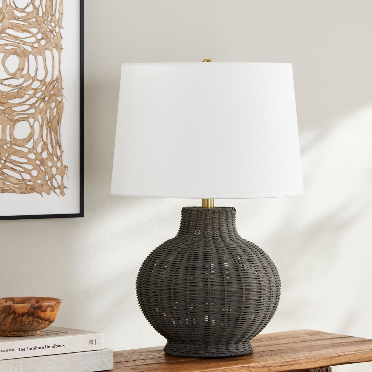   Modern European furniture - Rattan Base Accent Table Lamp S - www.oroa.com | Oroa.com