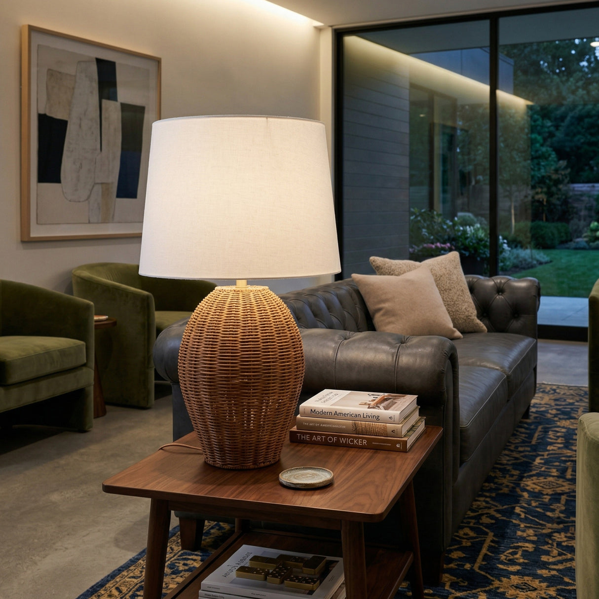   Modern European furniture - Rattan Base Accent Table Lamp L  - www.oroa.com | Oroa.com
