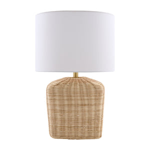   Modern European furniture - Rattan Base Linen Table Lamp  - www.oroa.com | Oroa.com