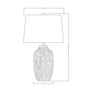   Modern European furniture - Rustic White Ceramic Table Lamp - www.oroa.com | Oroa.com