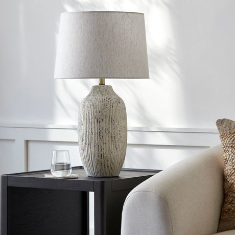   Modern European furniture - Rustic White Ceramic Table Lamp - www.oroa.com | Oroa.com