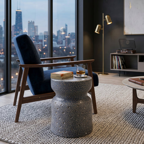  Modern European furniture - Textured Ceramic Hourglass Garden Stool - www.oroa.com | Oroa.com