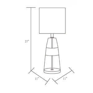   Clear Glass Accent Table Lamp | Oroa.com