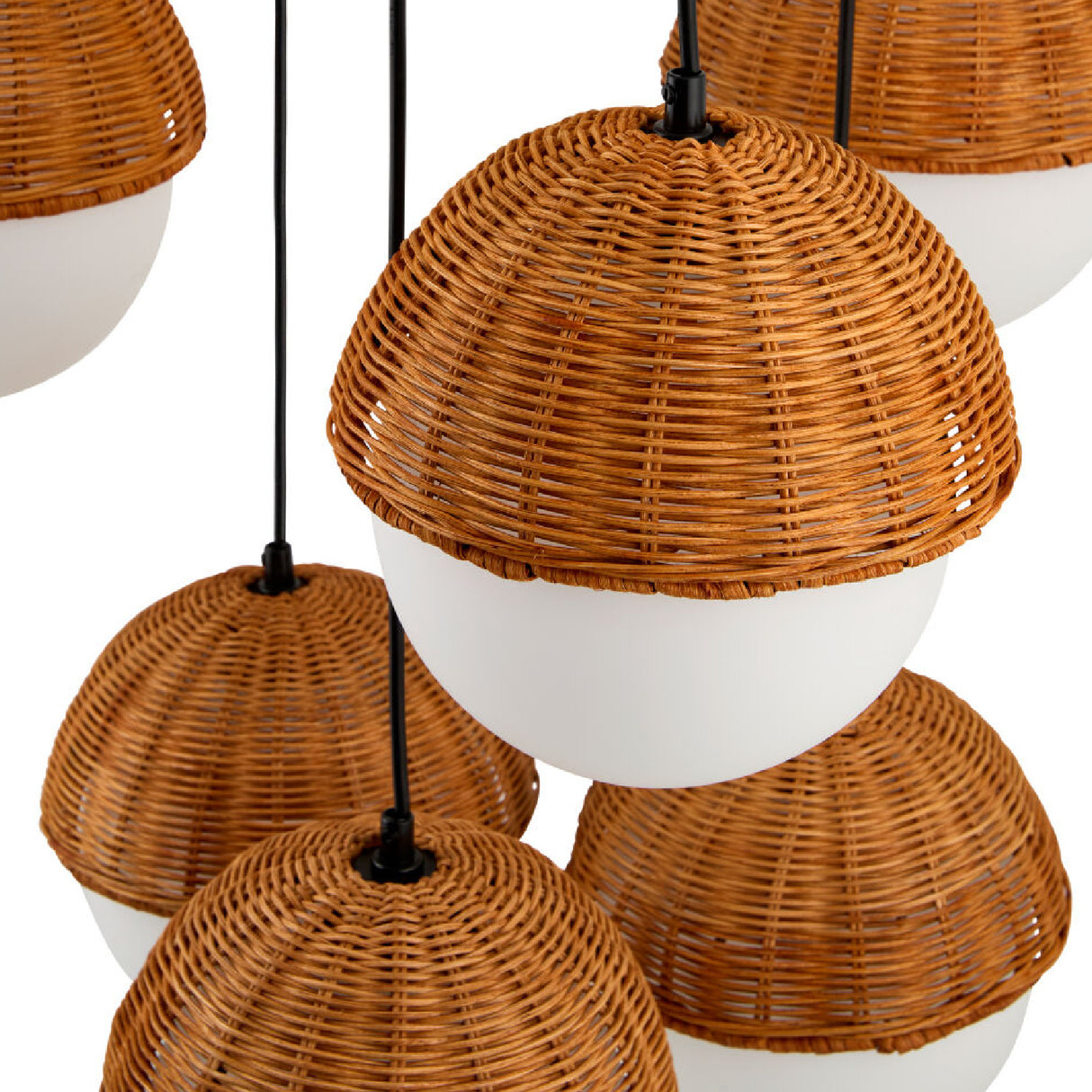   Modern European furniture - White Glass Sphere 9-Light Chandelier - www.oroa.com | Oroa.com