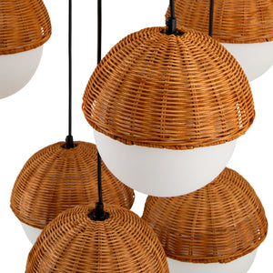   Modern European furniture - White Glass Sphere 9-Light Chandelier - www.oroa.com | Oroa.com