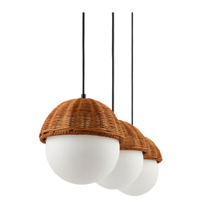   White Glass Sphere 3-Light Chandelier | Oroa.com