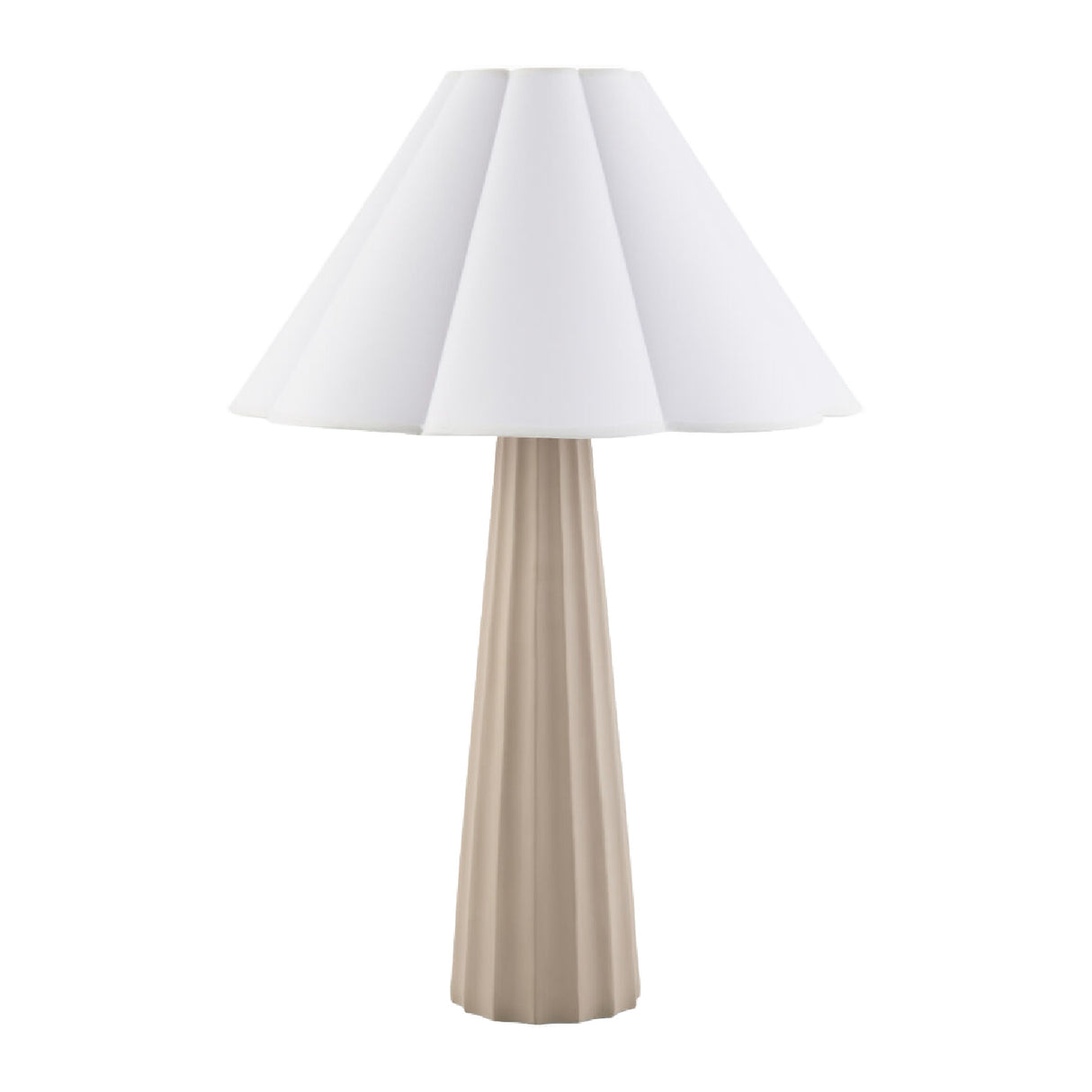   Modern European furniture - Scalloped White Cotton Table Lamp - www.oroa.com | Oroa.com