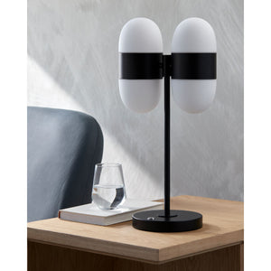   Modern European furniture - Dual White Glass Table Lamp - www.oroa.com | Oroa.com