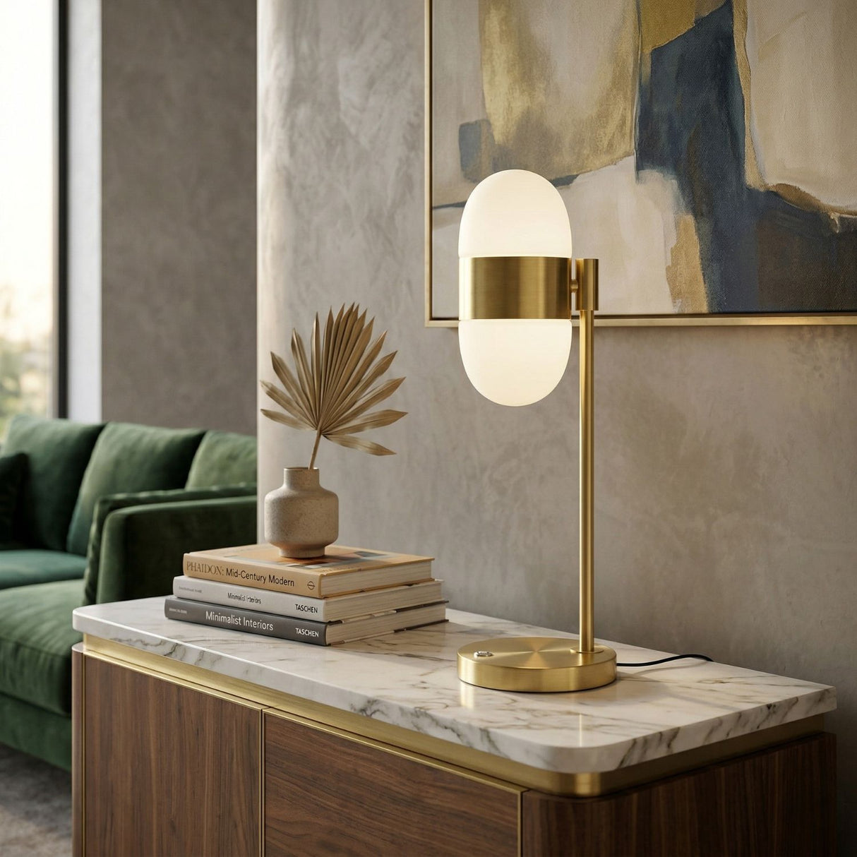   Modern European furniture - Metal Framed Glass Table Lamp - www.oroa.com | Oroa.com