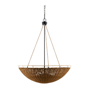   Rattan Bowl 3-Light Chandelier | Oroa.com