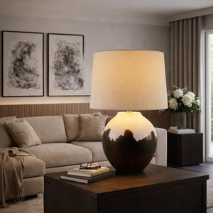   Brown Ceramic Accent Table Lamp | Oroa.com