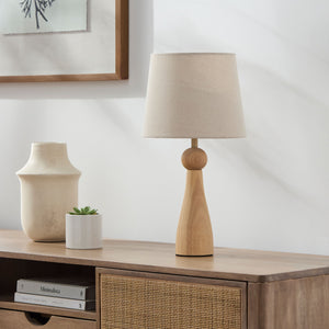   Modern European furniture - Wood Veneer Linen Table Lamp  - www.oroa.com | Oroa.com