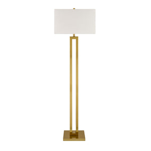   White Linen Gold Floor Lamp | Oroa.com
