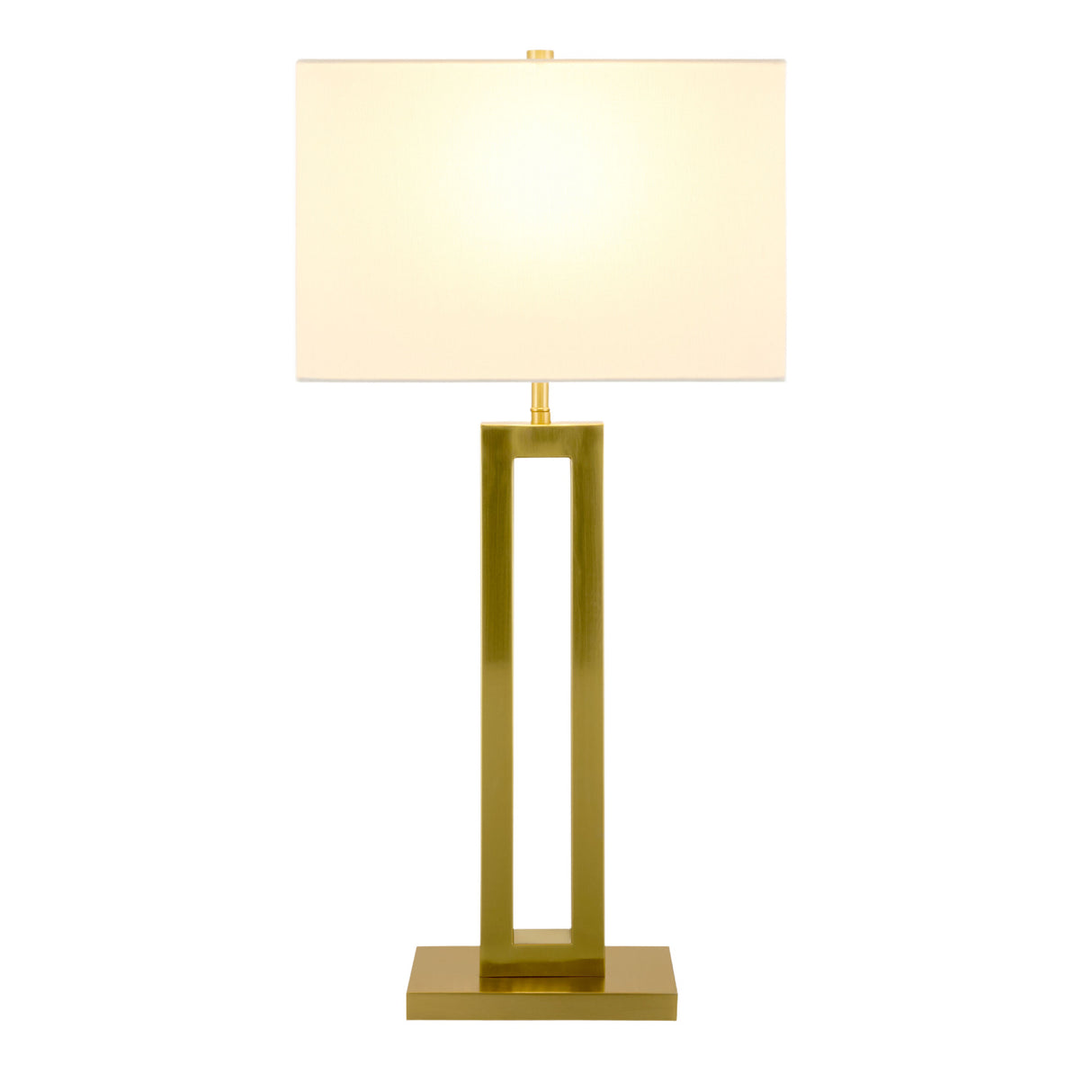   White Linen Gold Table Lamp | Oroa.com