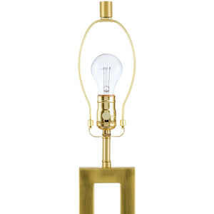   White Linen Gold Table Lamp | Oroa.com