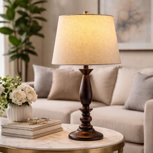   Modern European furniture - Linen Wood Veneer Table Lamp - www.oroa.com | Oroa.com
