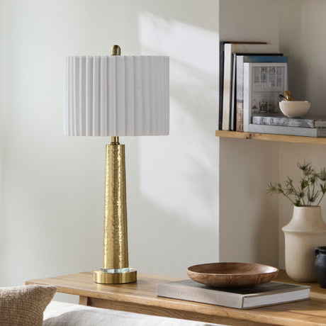   Modern European furniture - Fluted White Cotton Table Lamp - www.oroa.com | Oroa.com