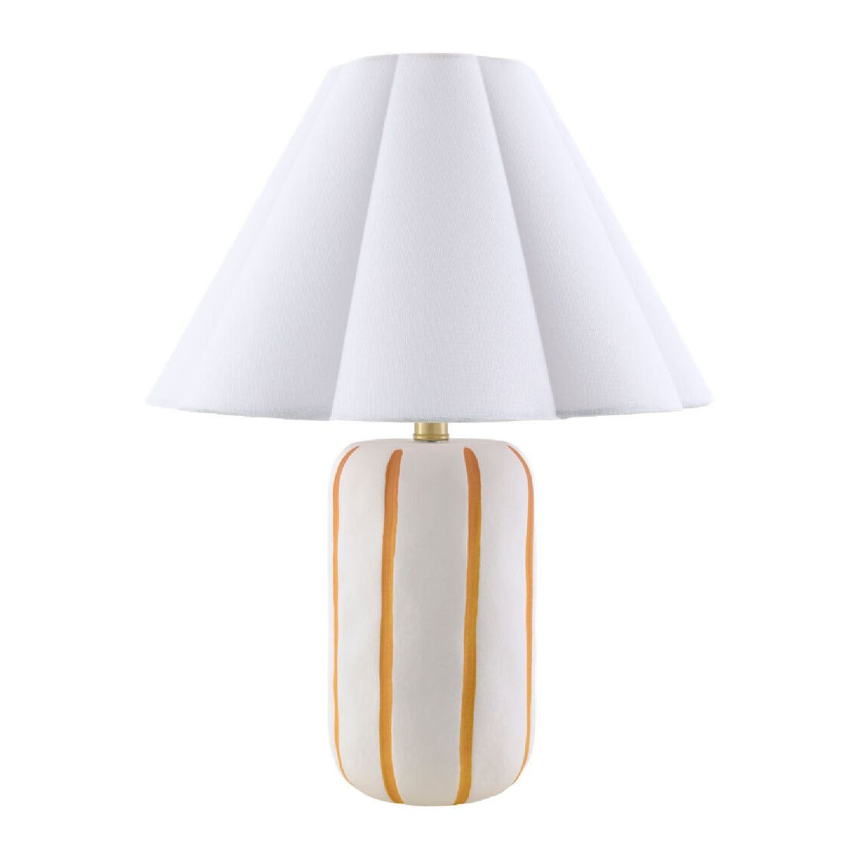   Modern European furniture - Ceramic Scalloped Linen Table Lamp - www.oroa.com | Oroa.com