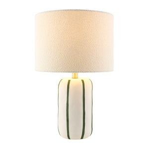   Modern European furniture - Lined Ceramic Linen Table Lamp - www.oroa.com | Oroa.com