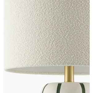   Modern European furniture - Lined Ceramic Linen Table Lamp - www.oroa.com | Oroa.com