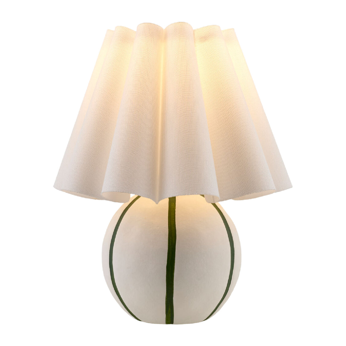   Modern European furniture - Lined Round Ceramic Table Lamp - www.oroa.com | Oroa.com