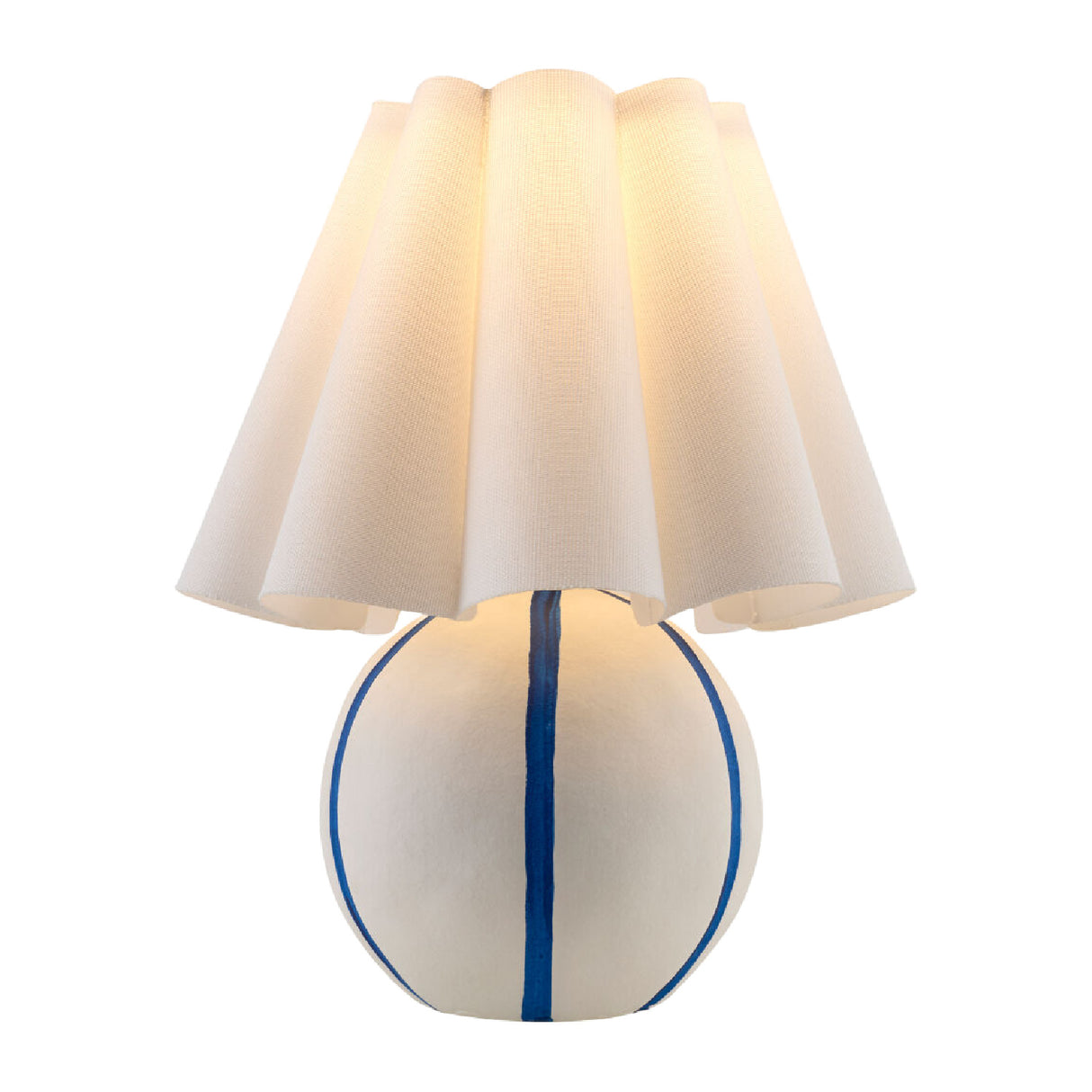   Modern European furniture - Lined Round Ceramic Table Lamp - www.oroa.com | Oroa.com