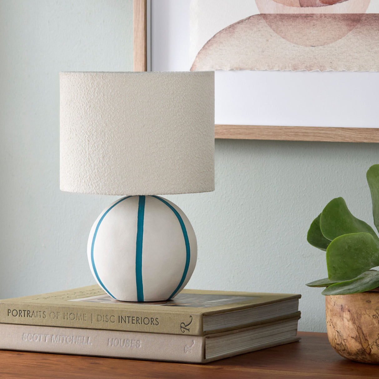   Modern European furniture - Round Lined Ceramic Table Lamp - www.oroa.com | Oroa.com