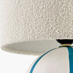   Modern European furniture - Round Lined Ceramic Table Lamp - www.oroa.com | Oroa.com
