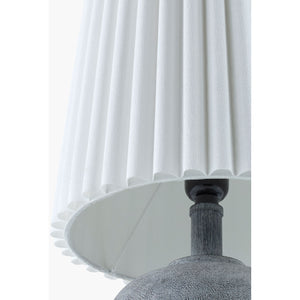   Modern European furniture - Fluted Linen Table Lamp Set (2) - www.oroa.com | Oroa.com