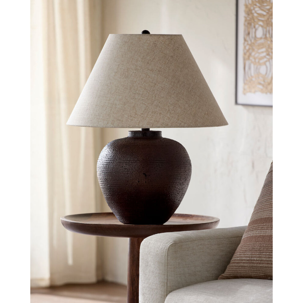   Modern European furniture - Empire Linen Shade Table Lamp - www.oroa.com | Oroa.com