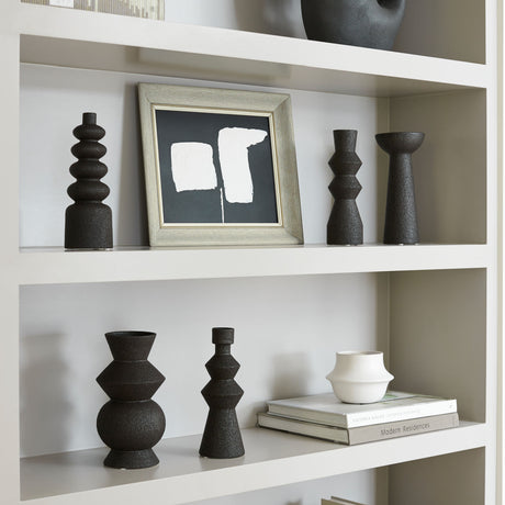   Modern European furniture - Black Ceramic Geometrical Vase Set (5) - www.oroa.com | Oroa.com