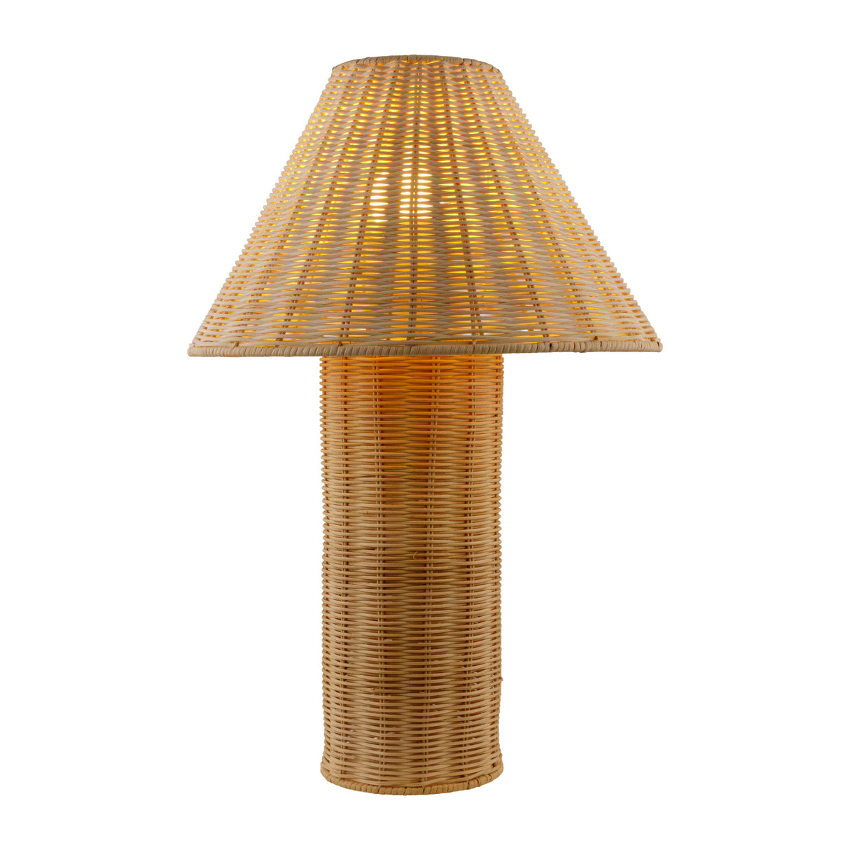  Beige Rattan Accent Table Lamp | Oroa.com