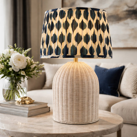   Blue Patterned Fabric Table Lamp | Oroa.com