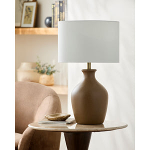   Modern European furniture - Linen Drum Shade Table Lamp - www.oroa.com | Oroa.com