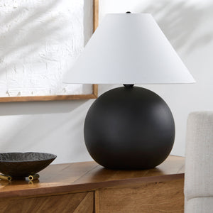   Modern European furniture - Black Round Ceramic Table Lamp - www.oroa.com | Oroa.com