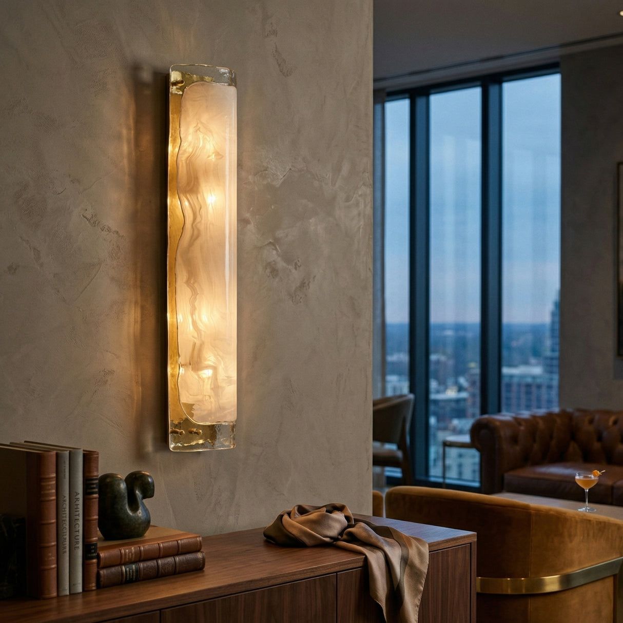   Modern European furniture - Curved Glass Wall Lamp - www.oroa.com | Oroa.com