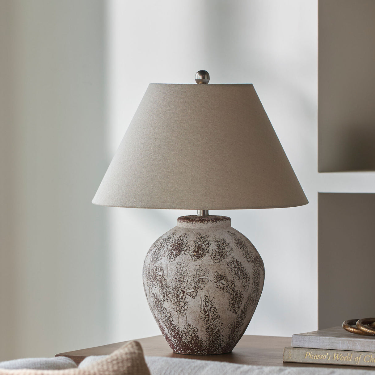   Modern European furniture - Rustic Brown Ceramic Table Lamp - www.oroa.com | Oroa.com