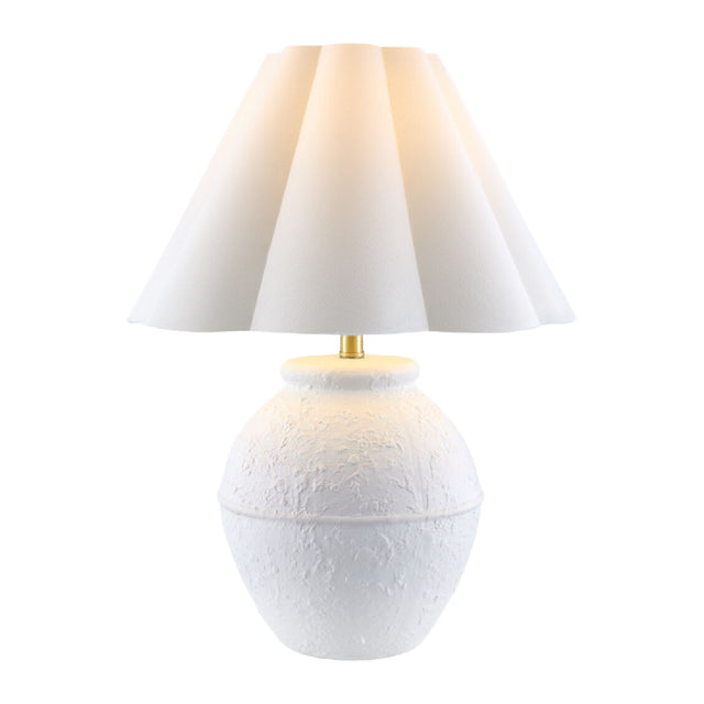 Modern European furniture - Scallop Folded Linen Table Lamp - www.oroa.com
