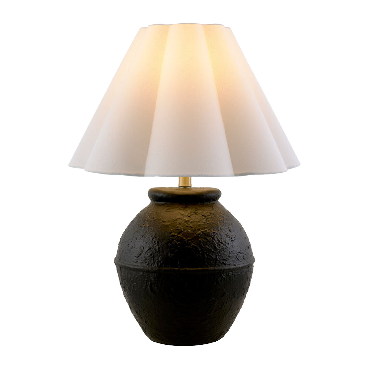   Modern European furniture - Scallop Folded Linen Table Lamp - www.oroa.com | Oroa.com