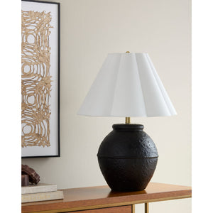   Modern European furniture - Scallop Folded Linen Table Lamp - www.oroa.com | Oroa.com