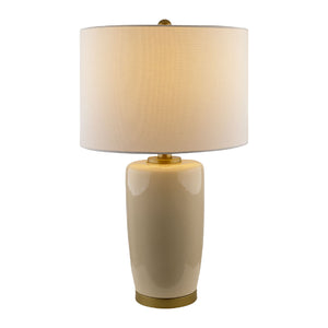   Glazed Ceramic Linen Table Lamp | Oroa.com