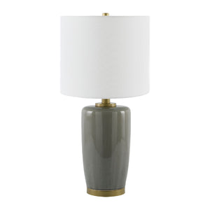  Glazed Ceramic Linen Table Lamp | Oroa.com