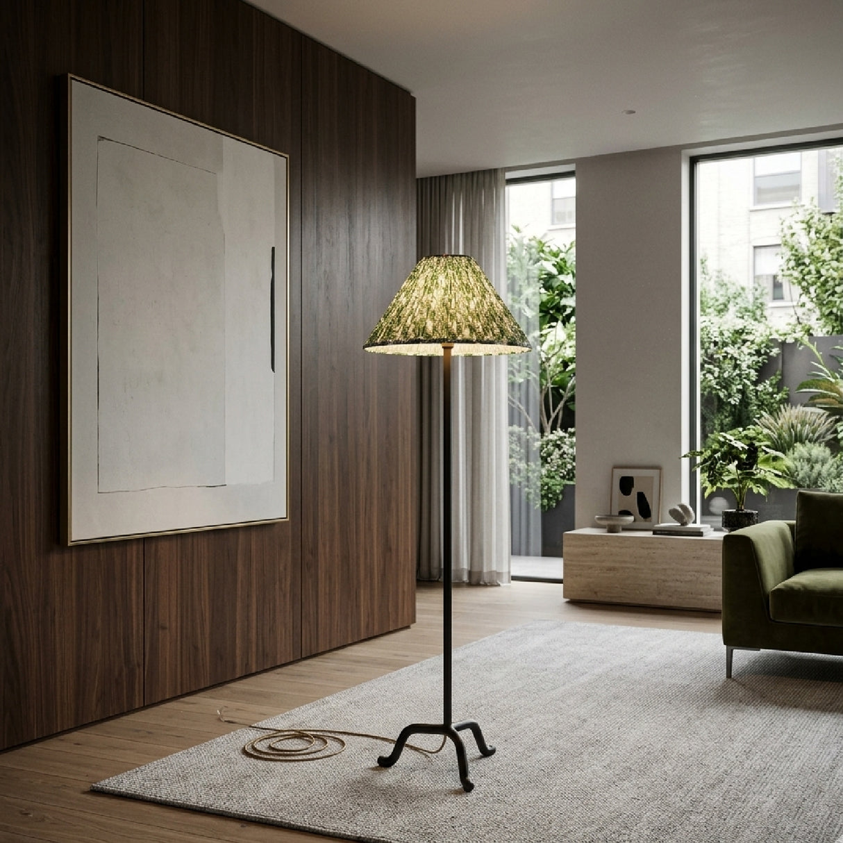   Pleated Linen Accent Floor Lamp | Oroa.com